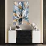 Floral 253 Canvas Art 60 x 40 cm / Black