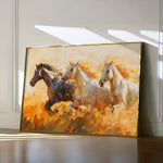 Horses 253 Canvas Art 60 x 40 cm / Black