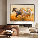 Horses 253 Canvas Art 60 x 40 cm / Black