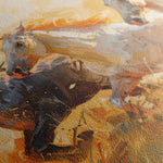 Horses 253 Canvas Art 60 x 40 cm / Black