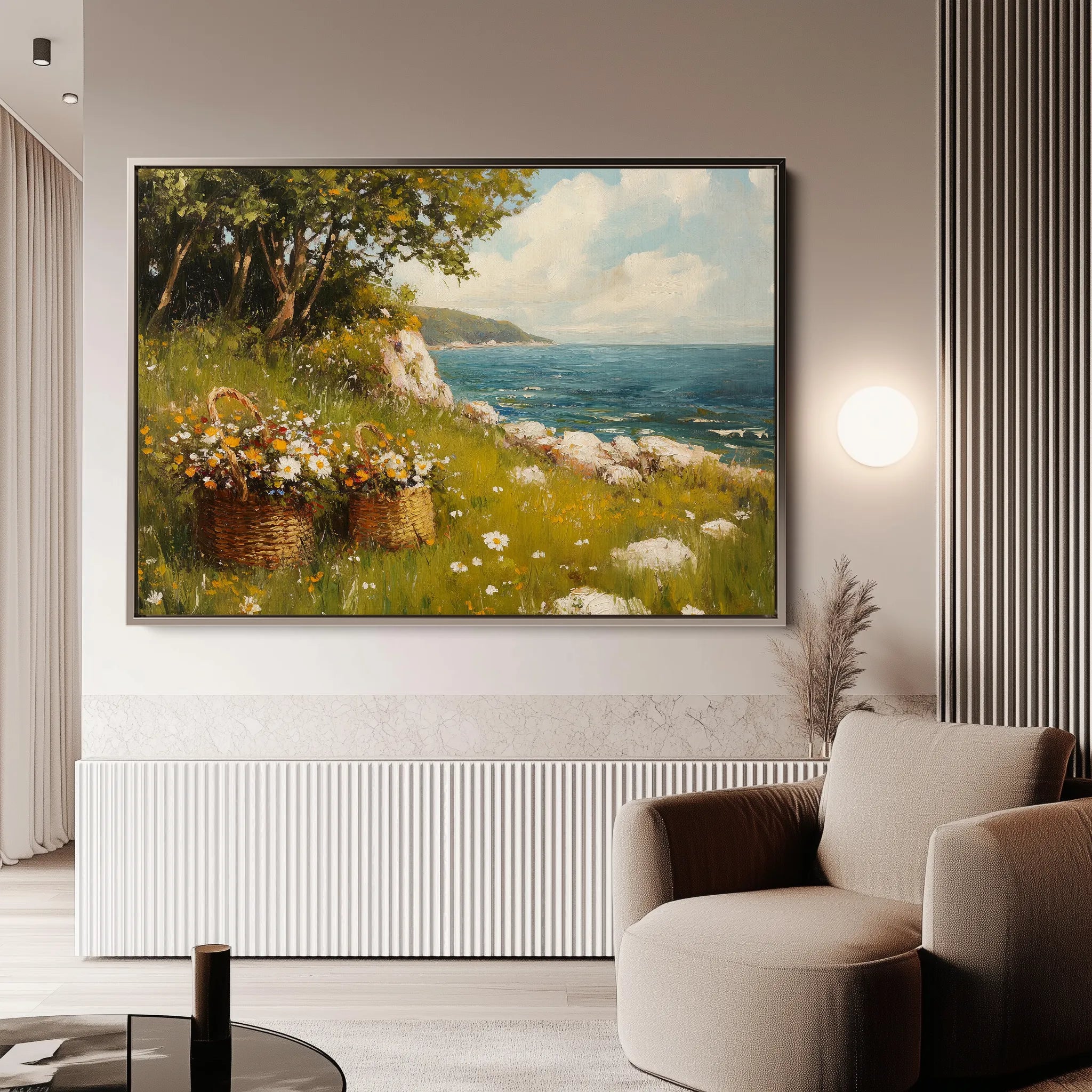 Landscape 253 Canvas Art 60 x 40 cm / Black