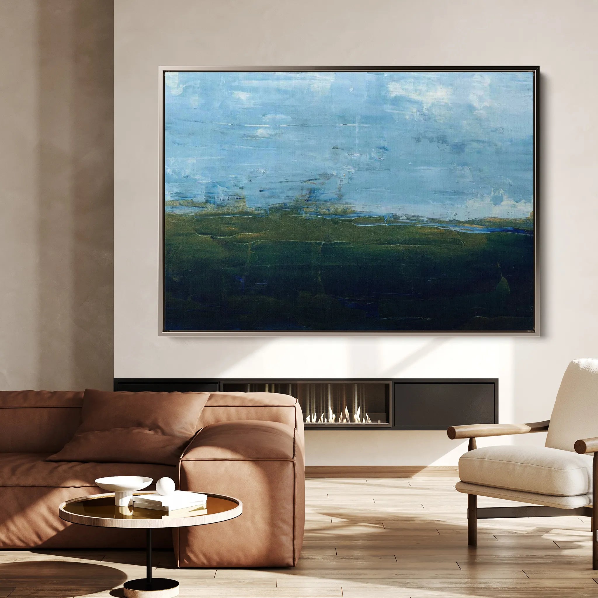 Abstract 254 Canvas Art 60 x 40 cm / Black