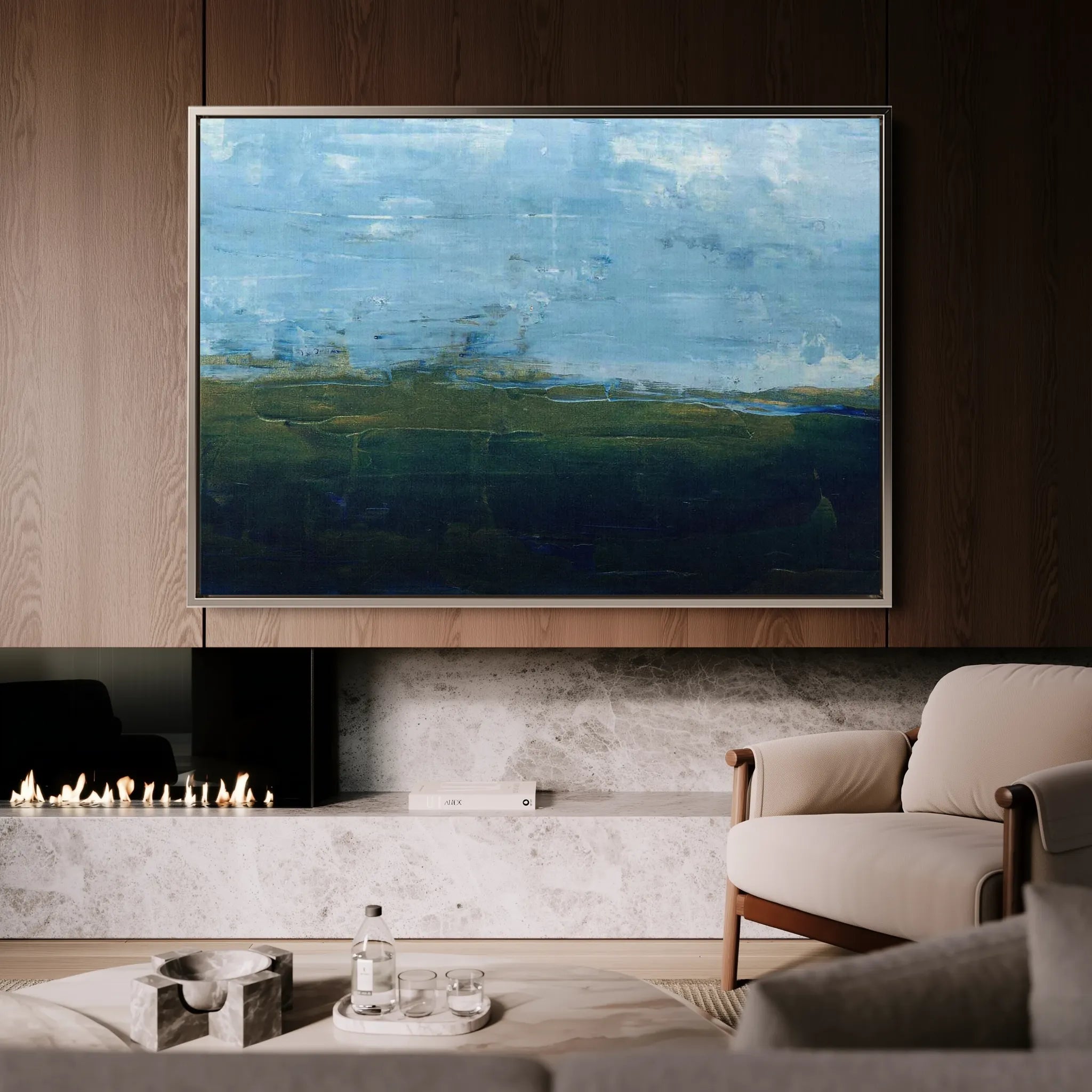 Abstract 254 Canvas Art 60 x 40 cm / Black