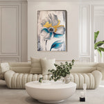 Floral 254 Canvas Art 60 x 40 cm / Black