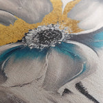 Floral 254 Canvas Art 60 x 40 cm / Black