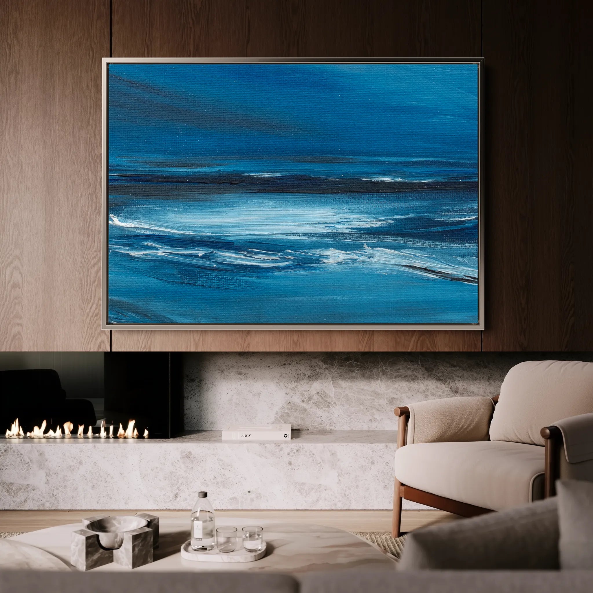 Abstract 255 Canvas Art 60 x 40 cm / Black