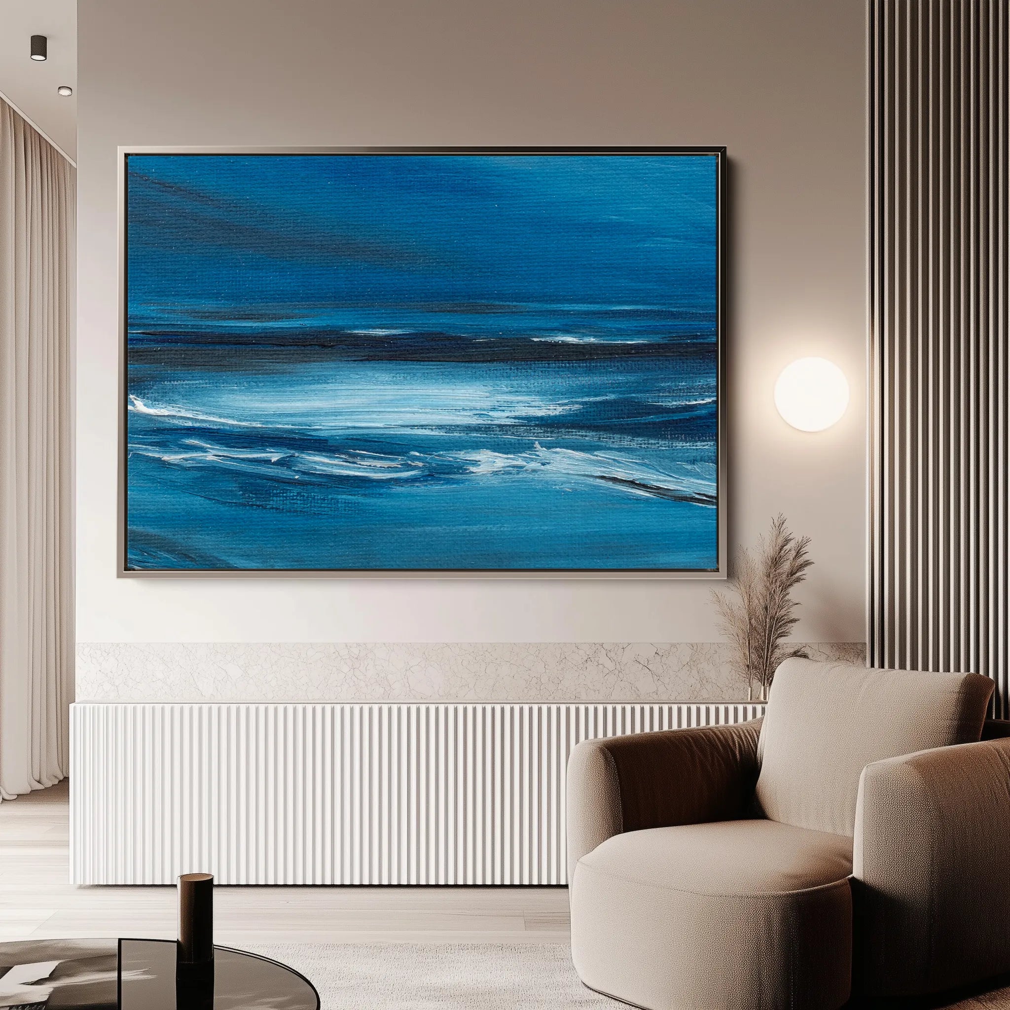 Abstract 255 Canvas Art 60 x 40 cm / Black