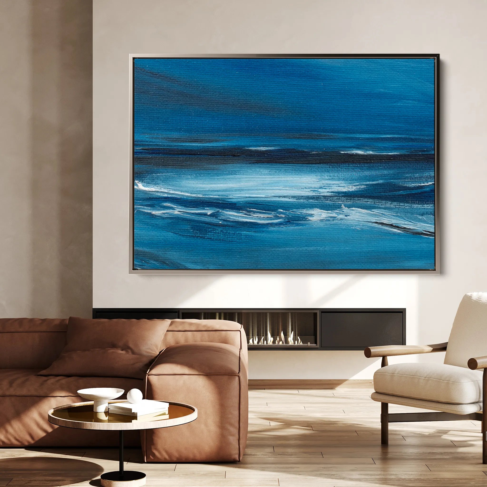 Abstract 255 Canvas Art 60 x 40 cm / Black