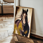 Horses 255 Canvas Art 60 x 40 cm / Black