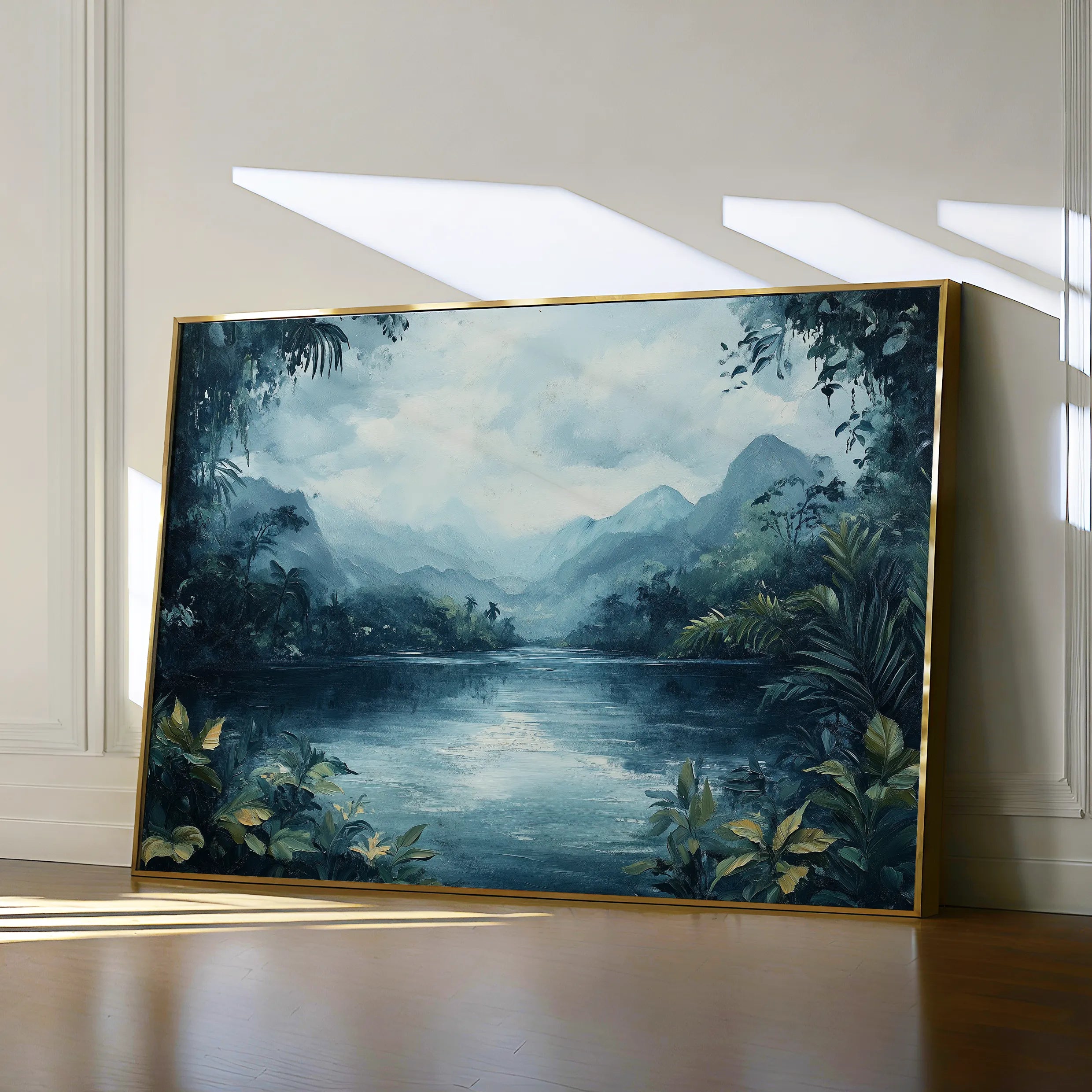 Landscape 255 Canvas Art 60 x 40 cm / Black
