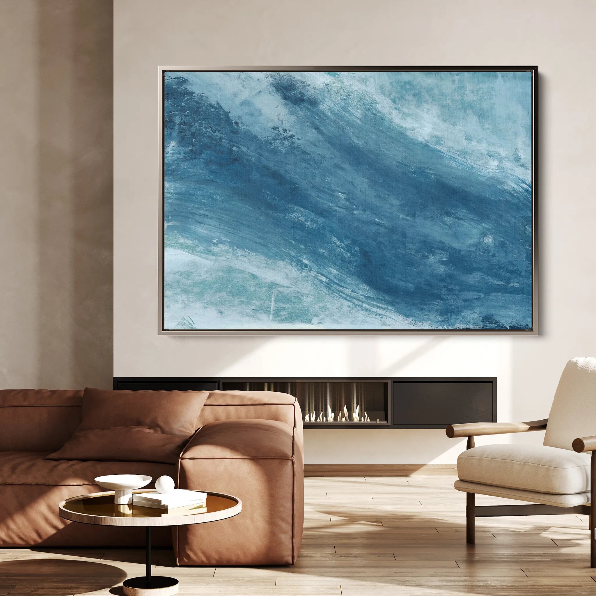 Abstract 257 Canvas Art 60 x 40 cm / Black