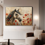 Horses 258 Canvas Art 60 x 40 cm / Black