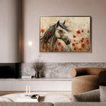 Horses 258 Canvas Art 60 x 40 cm / Black