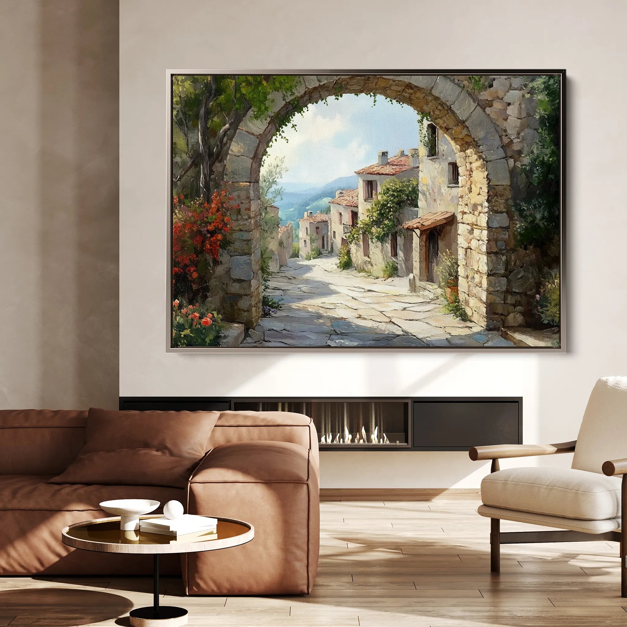 Landscape 258 Canvas Art 60 x 40 cm / Black
