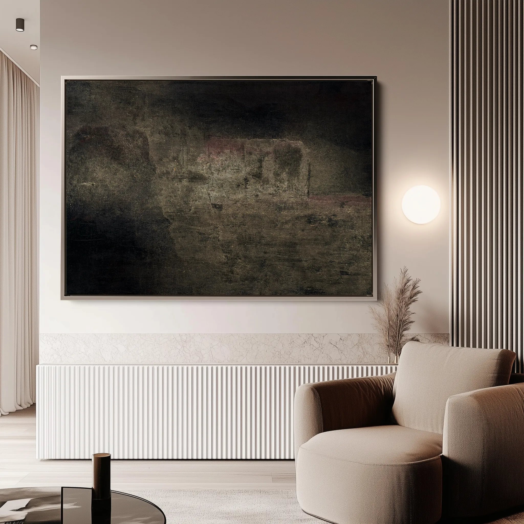 Abstract 261 Canvas Art 60 x 40 cm / Black