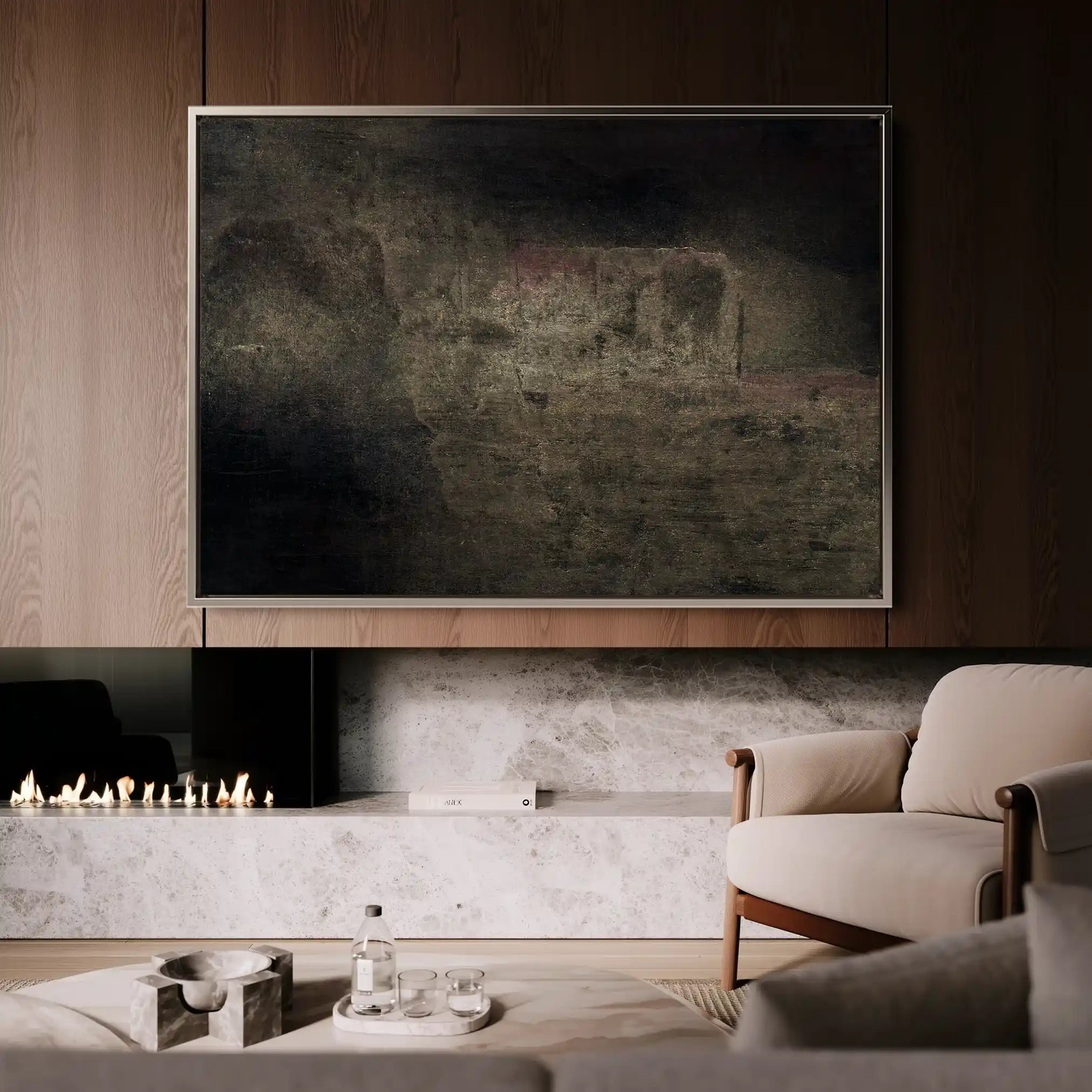 Abstract 261 Canvas Art 60 x 40 cm / Black