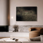 Abstract 261 Canvas Art 60 x 40 cm / Black