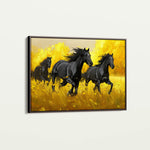 Horses 262 Canvas Art 60 x 40 cm / Black