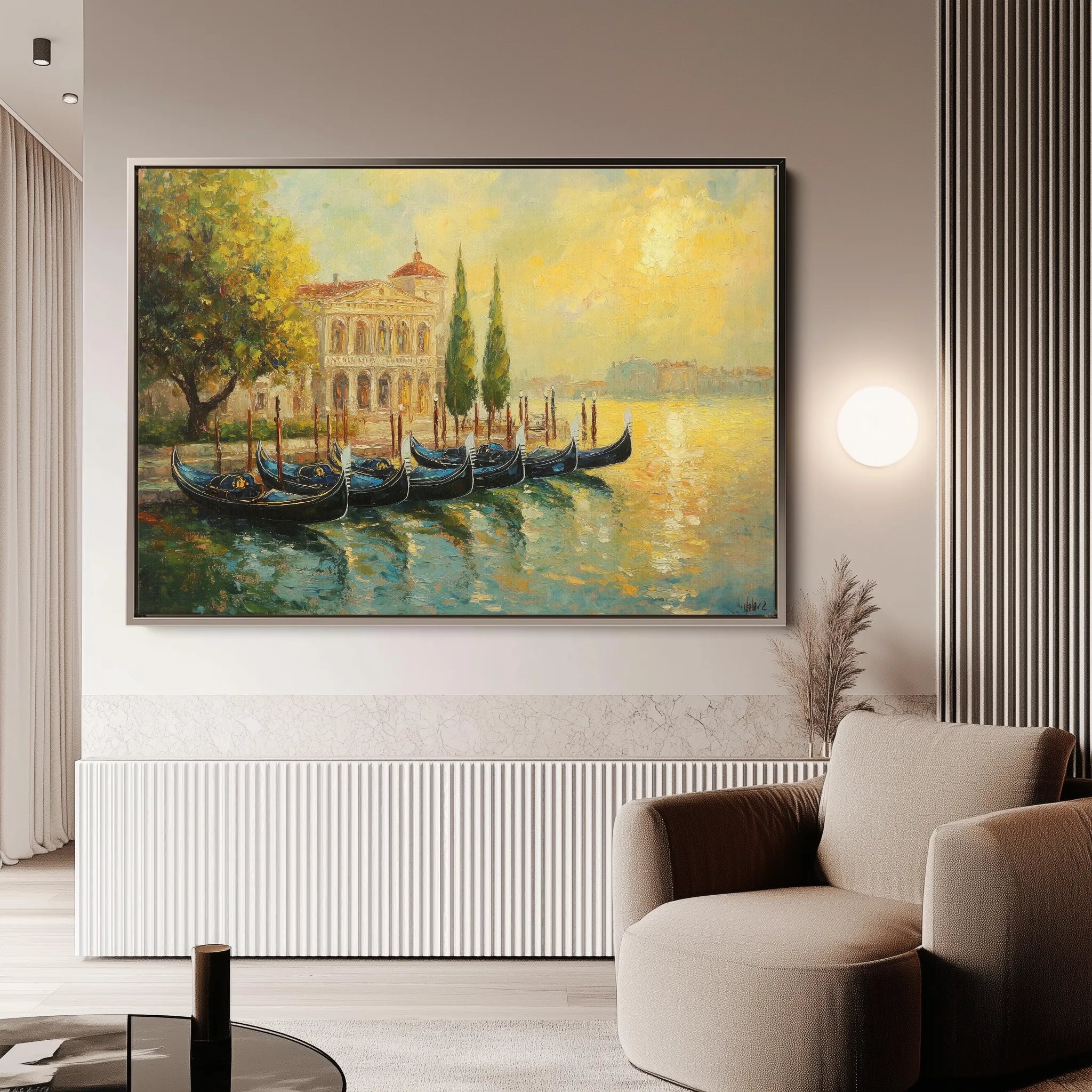 Landscape 262 Canvas Art 60 x 40 cm / Black
