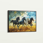 Horses 263 Canvas Art 60 x 40 cm / Black