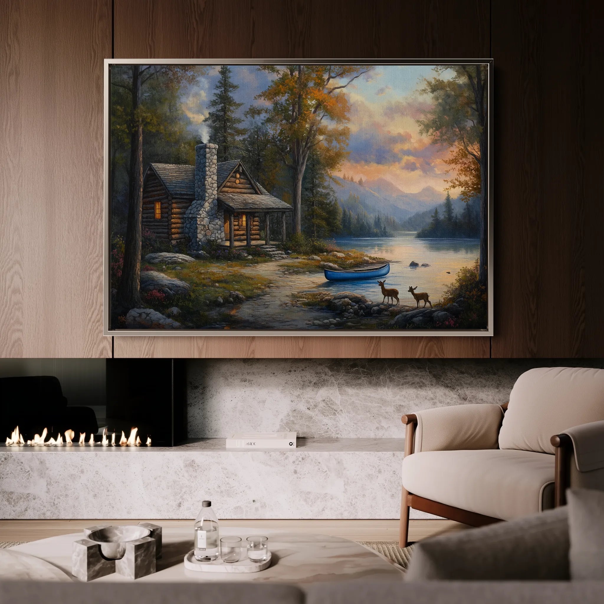 Landscape 263 Canvas Art 60 x 40 cm / Black