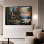 Landscape 263 Canvas Art 60 x 40 cm / Black
