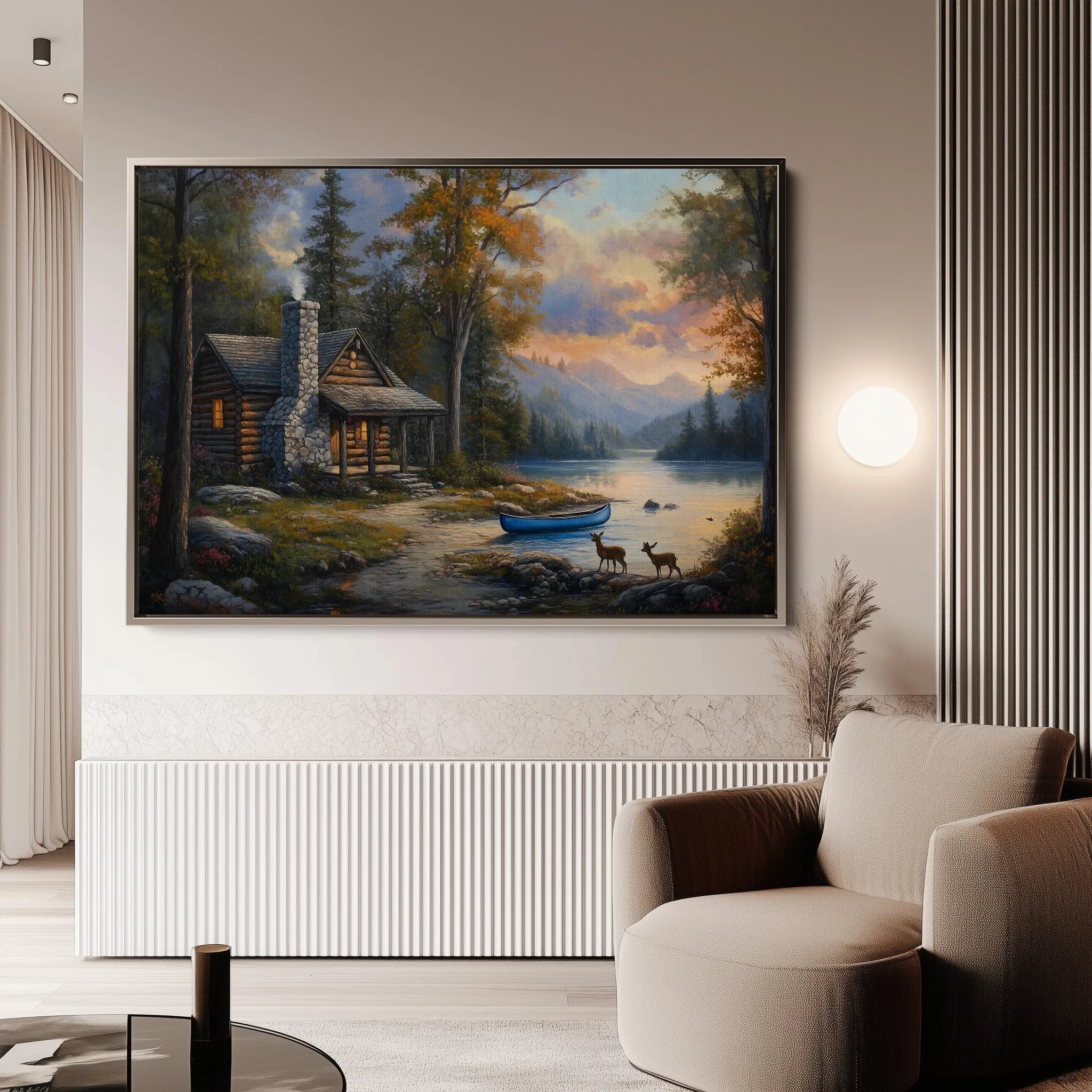 Landscape 263 Canvas Art 60 x 40 cm / Black