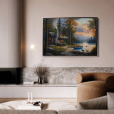 Landscape 263 Canvas Art 60 x 40 cm / Black