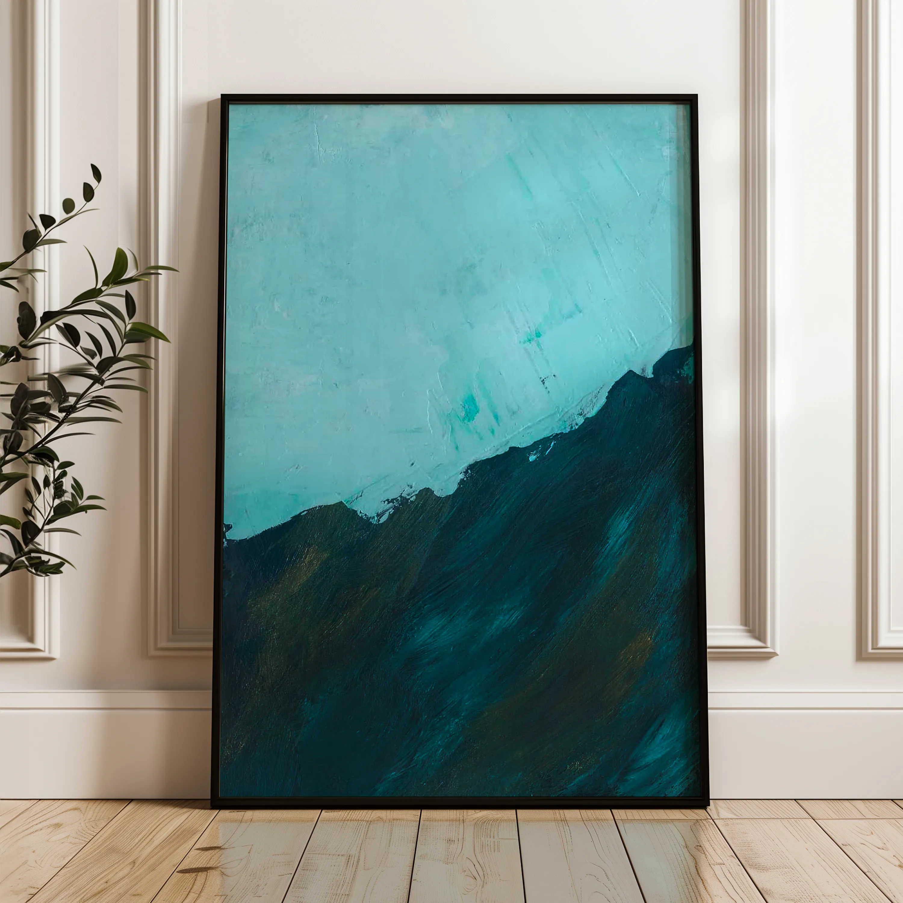 Abstract 264 Canvas Art 60 x 40 cm / Black