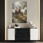 Horses 264 Canvas Art 60 x 40 cm / Black