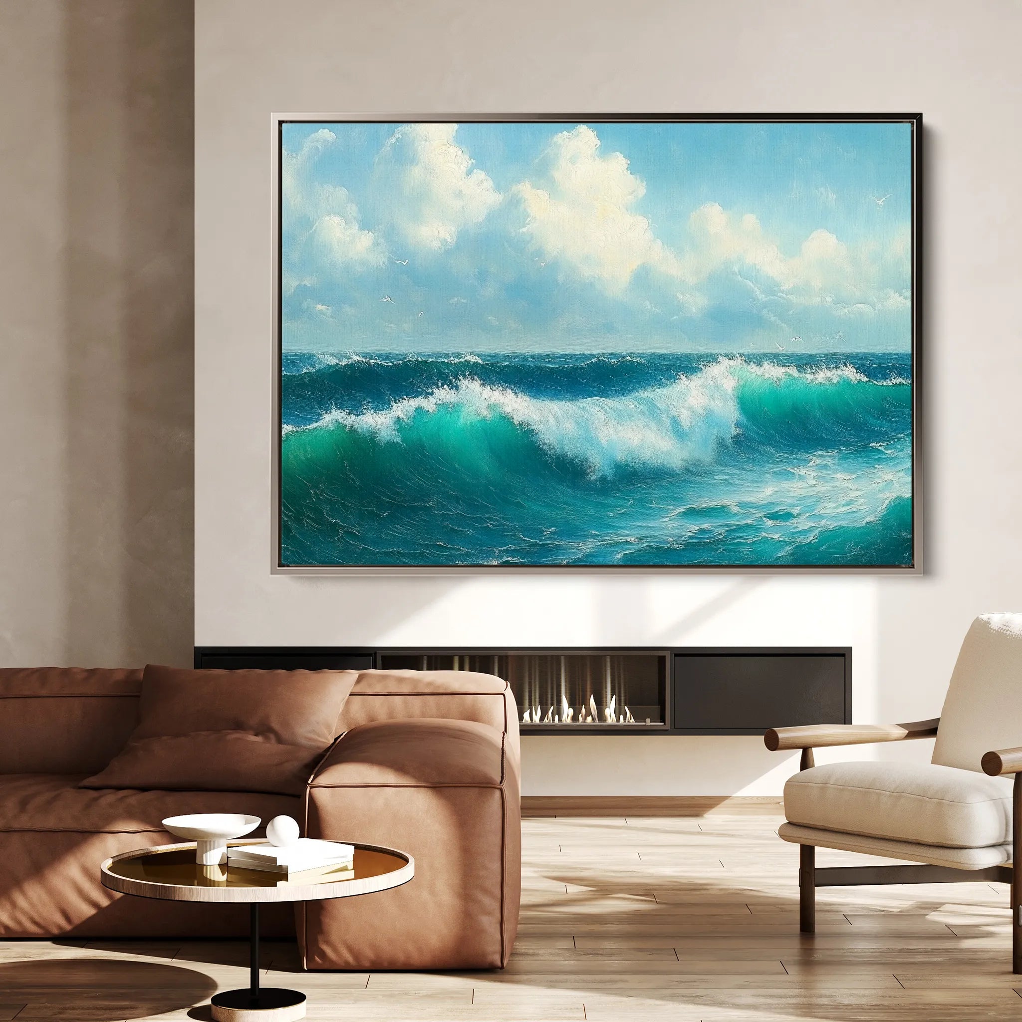 Landscape 264 Canvas Art 60 x 40 cm / Black