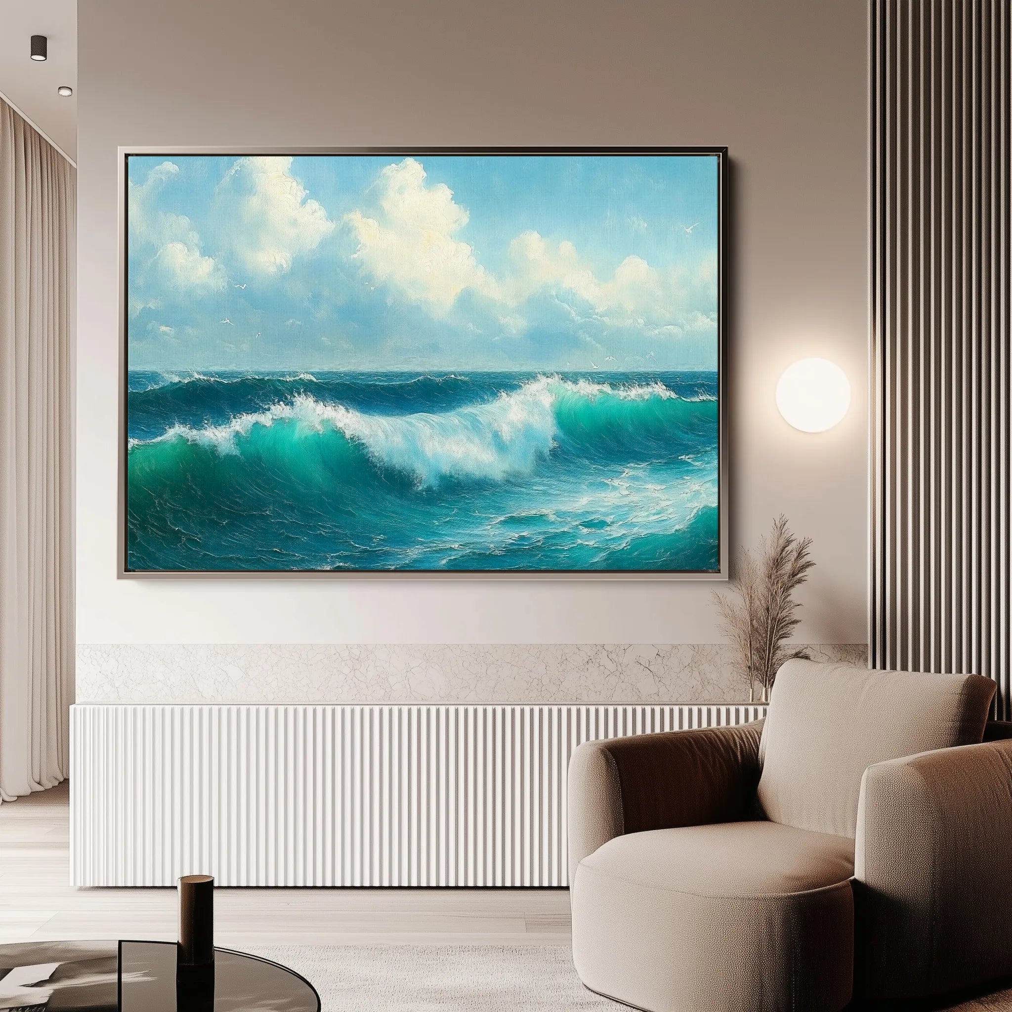 Landscape 264 Canvas Art 60 x 40 cm / Black