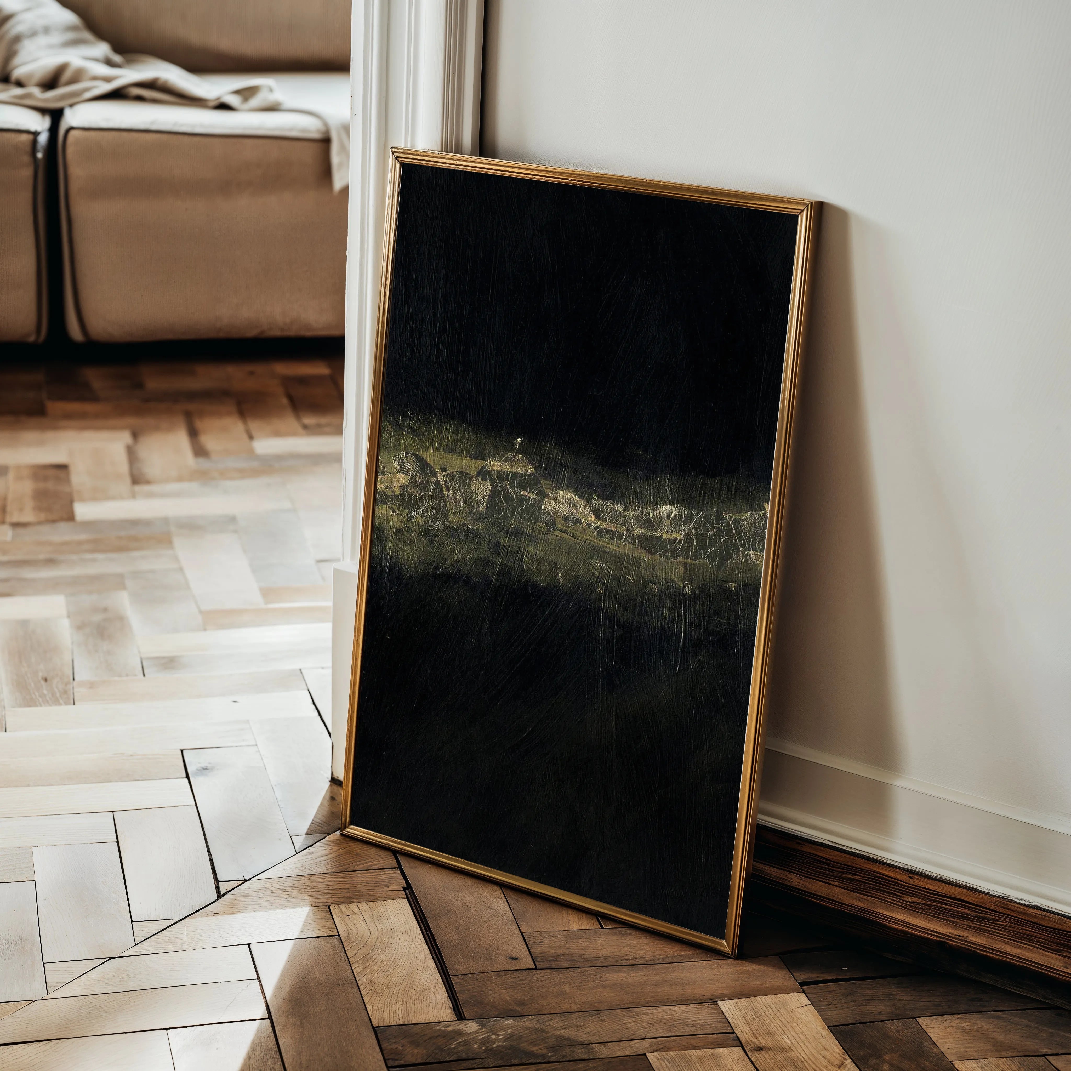 Abstract 265 Canvas Art 60 x 40 cm / Black