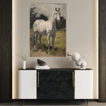 Horses 265 Canvas Art 60 x 40 cm / Black