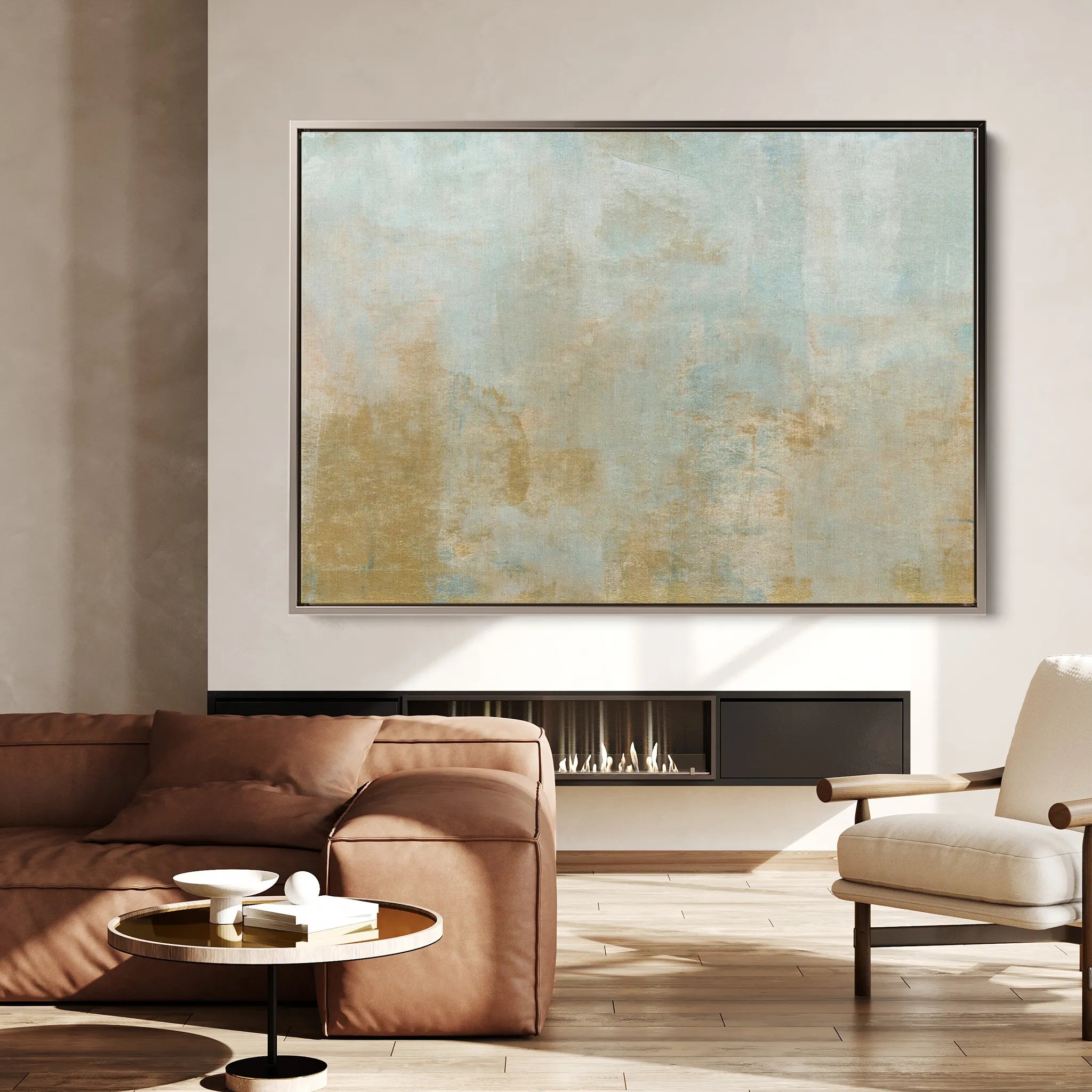 Abstract 266 Canvas Art 60 x 40 cm / Black