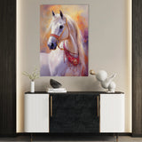 Horses 266 Canvas Art 60 x 40 cm / Black