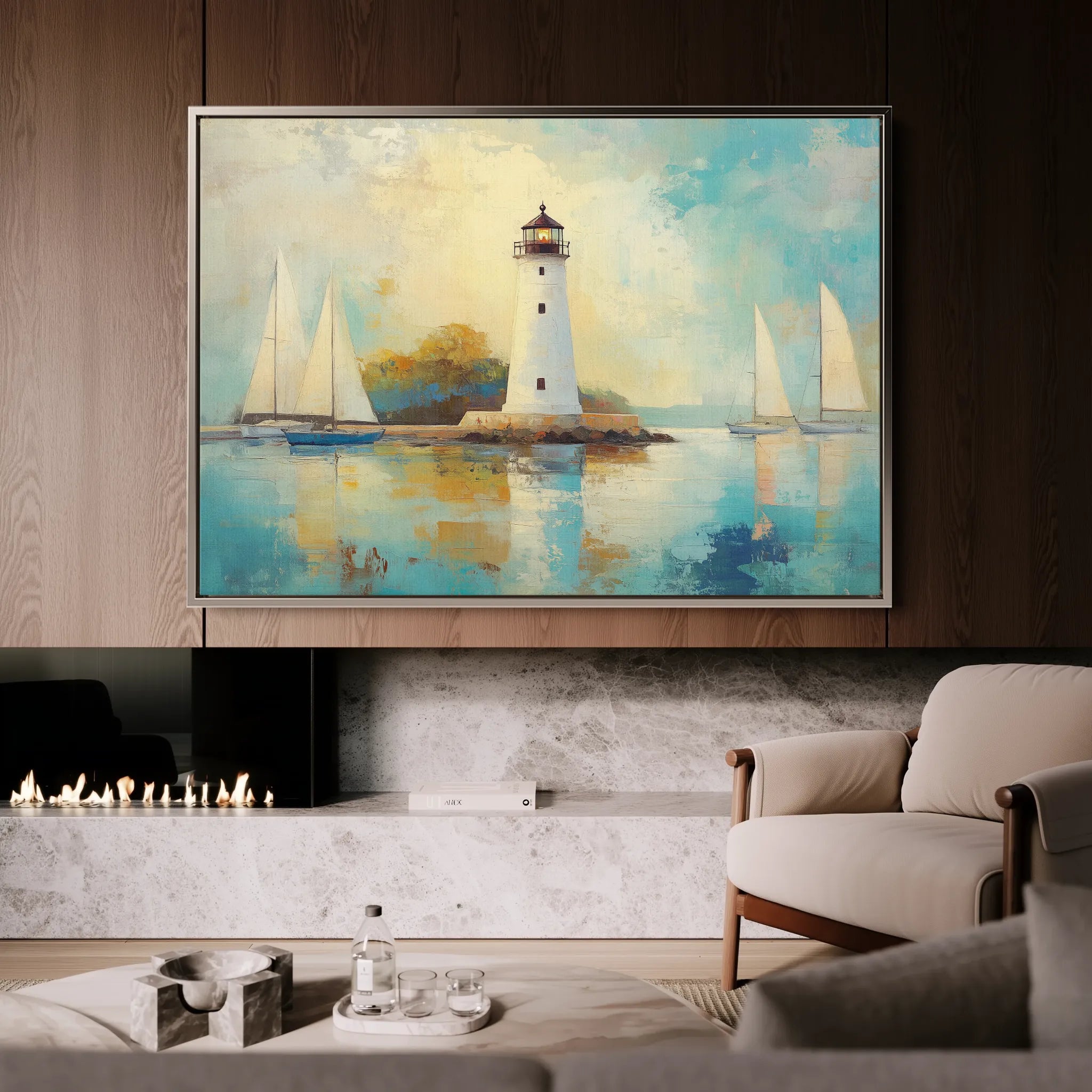 Landscape 266 Canvas Art 60 x 40 cm / Black