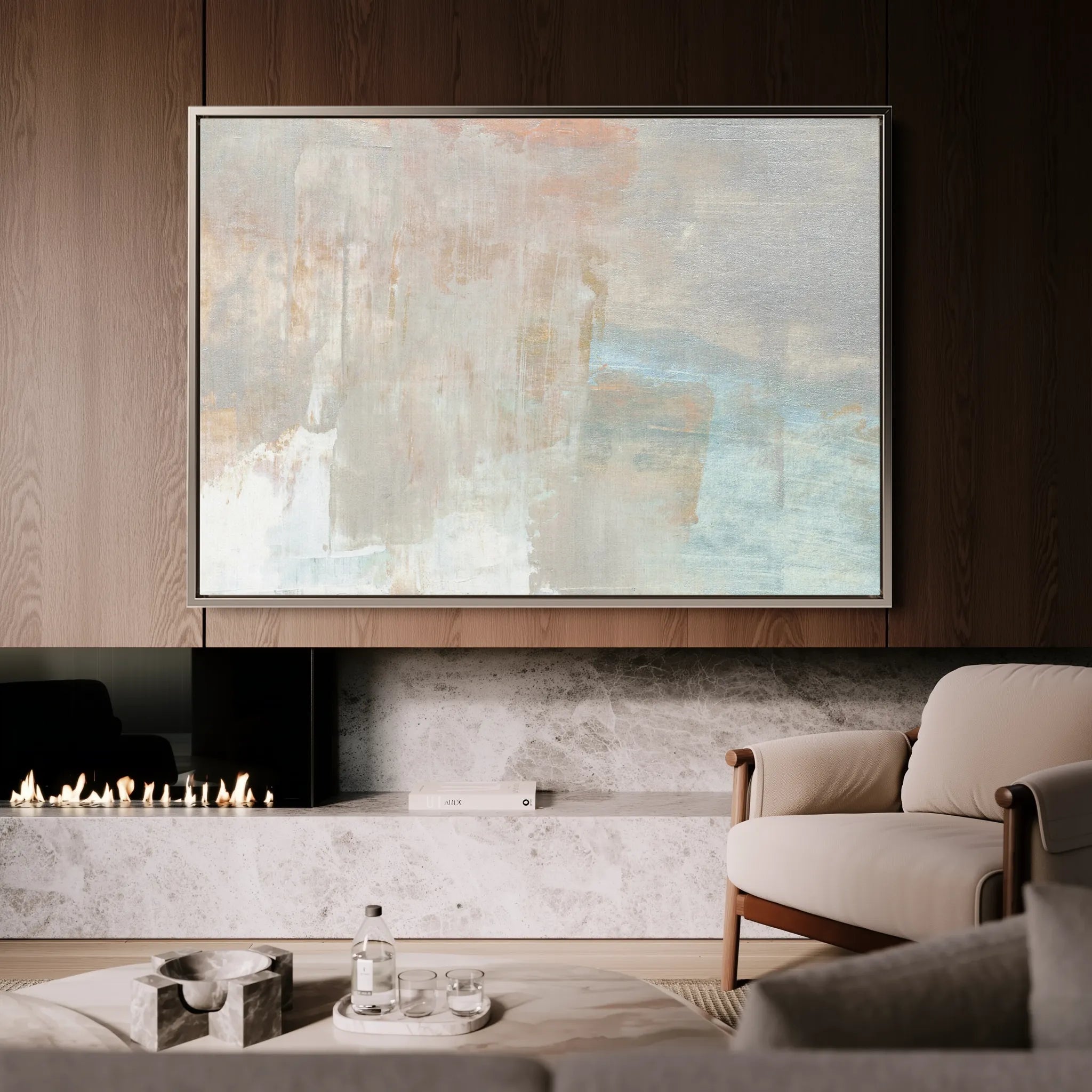 Abstract 267 Canvas Art 60 x 40 cm / Black