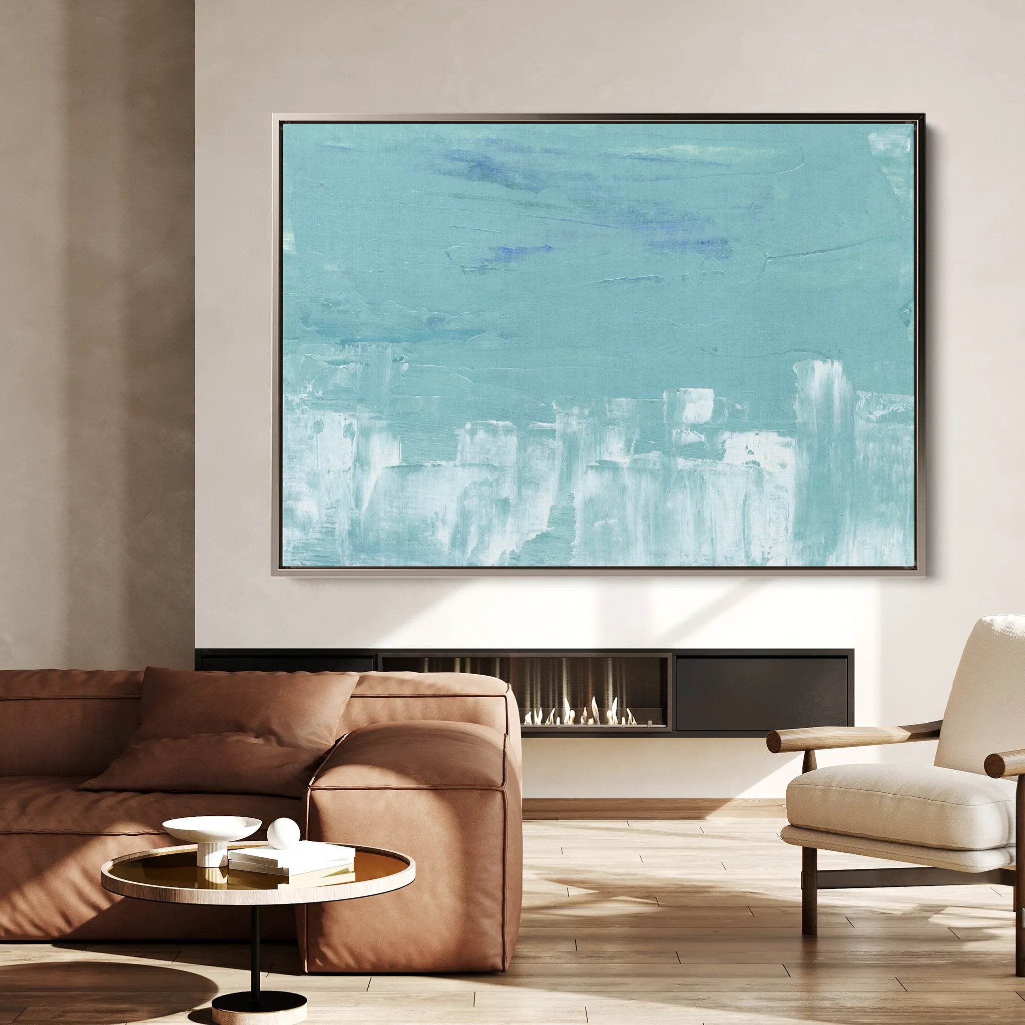 Abstract 268 Canvas Art 60 x 40 cm / Black