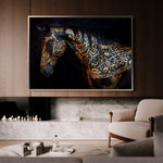Horses 268 Canvas Art 60 x 40 cm / Black