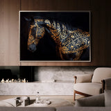 Horses 268 Canvas Art 60 x 40 cm / Black