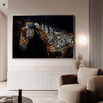 Horses 268 Canvas Art 60 x 40 cm / Black