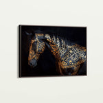 Horses 268 Canvas Art 60 x 40 cm / Black