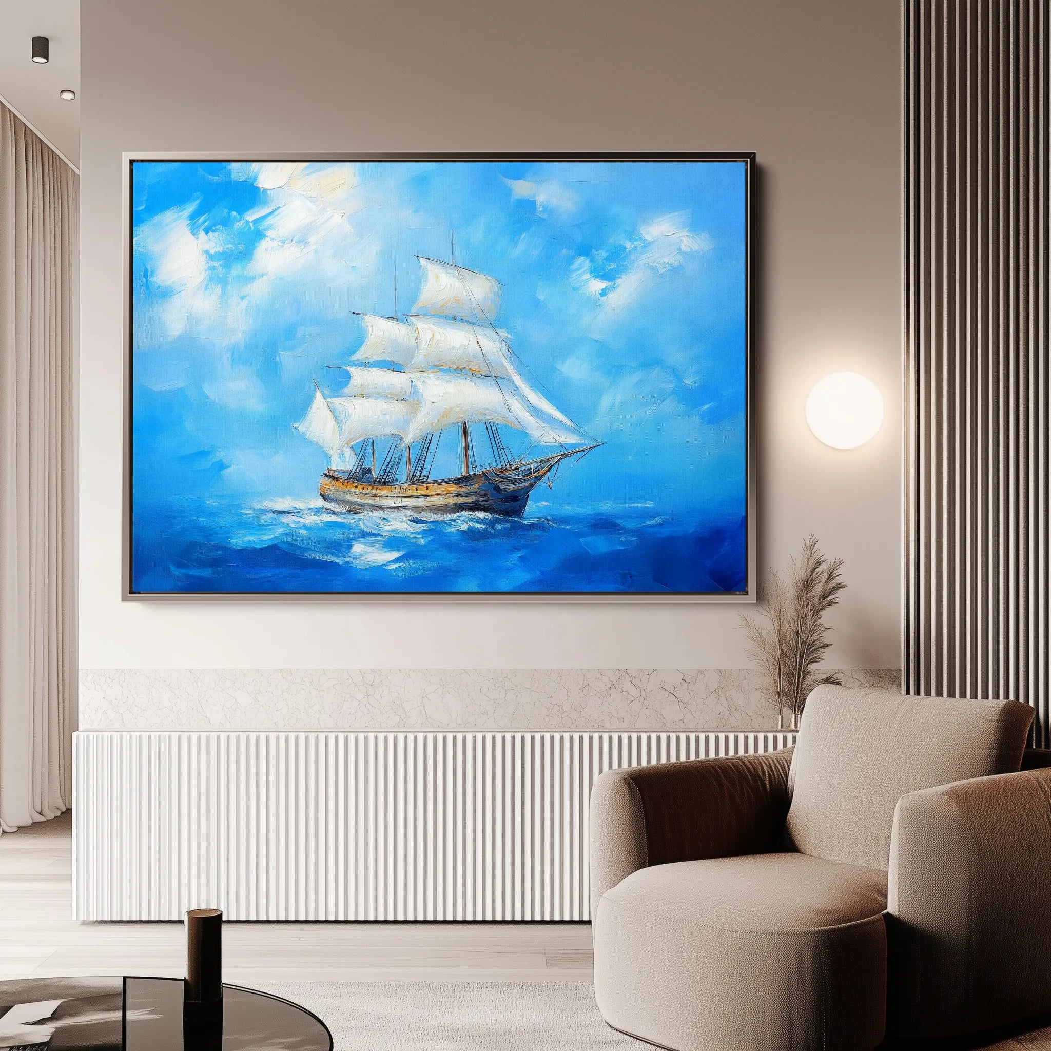 Landscape 268 Canvas Art 60 x 40 cm / Black
