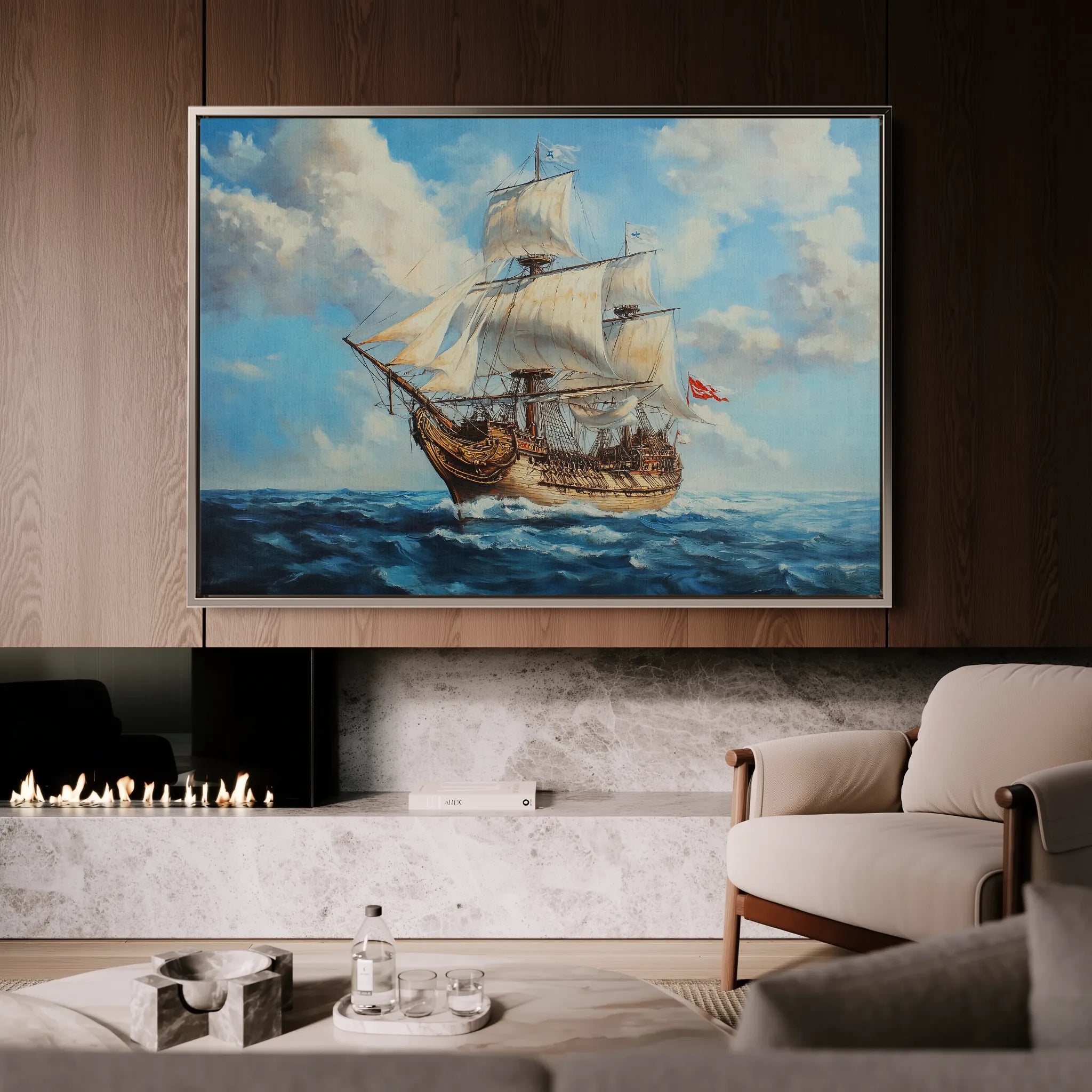 Landscape 269 Canvas Art 60 x 40 cm / Black