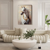 Horses 270 Canvas Art 60 x 40 cm / Black