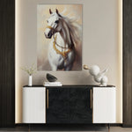 Horses 270 Canvas Art 60 x 40 cm / Black