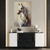 Horses 270 Canvas Art 60 x 40 cm / Black