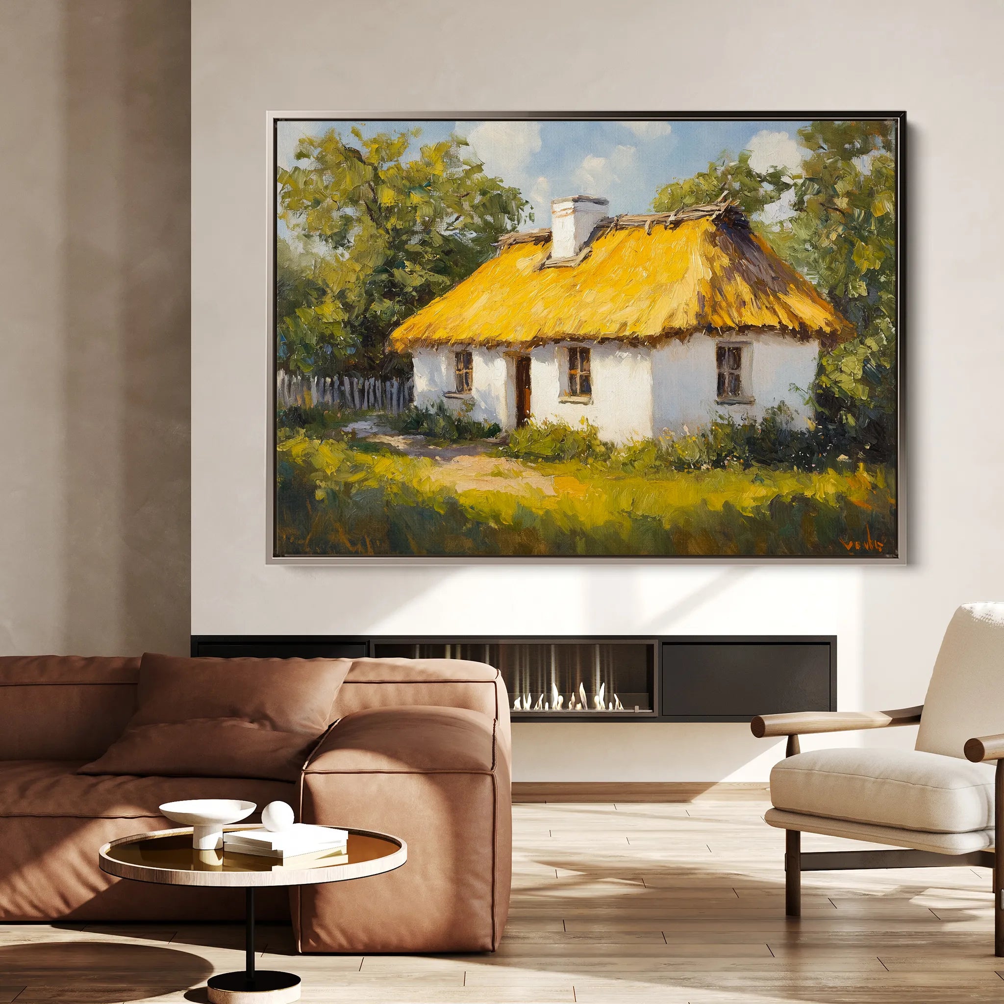 Landscape 270 Canvas Art 60 x 40 cm / Black