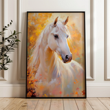 Horses 271 Canvas Art 60 x 40 cm / Black